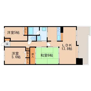 コスモ守山4番館【2階】の間取り