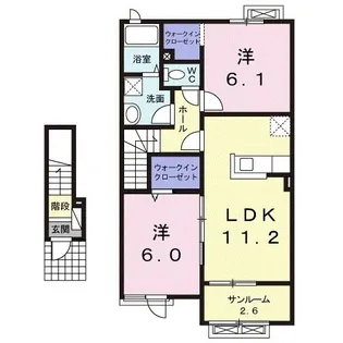 ブリストル II【2階】の間取り