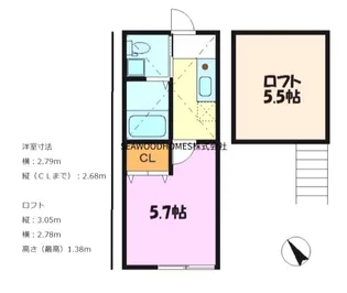 コンフォーティア【2階】の間取り