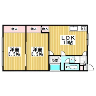 フジナカコーポVI【2階】の間取り
