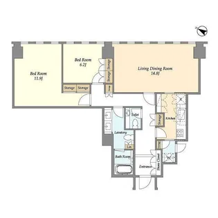 プルデンシャルタワーレジデンス【27階】の間取り