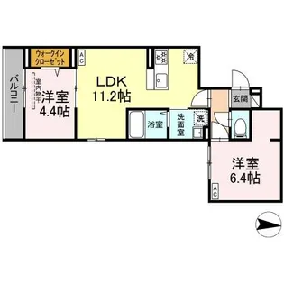 アンソレイエ2【3階】の間取り