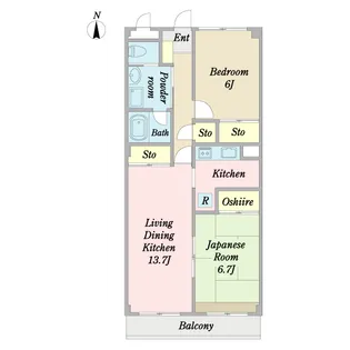 KM2マンション【2階】の間取り