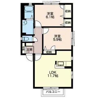 フェリーチェA【2階】の間取り
