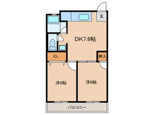 第2水山マンション【2階】の間取り