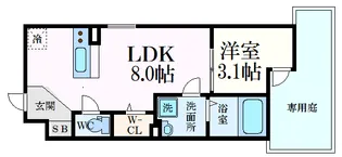 S-MOVE庚午北【2階】の間取り