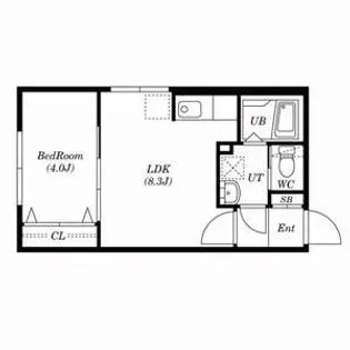 TSUBAKI SQUARE円山公園WEST【4階】の間取り