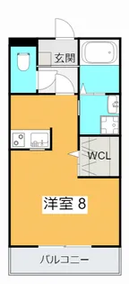 ジュネス八ツ面E棟【2階】の間取り