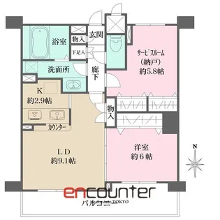 フローラルガーデン【5階】の間取り
