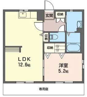 ヒラソール【1階】の間取り