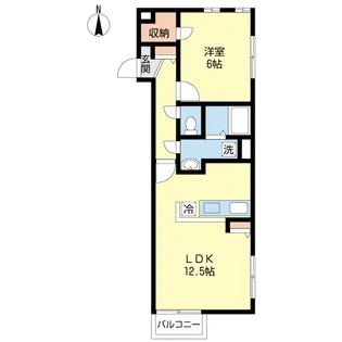 ファミーユ成田 弐番館【1階】の間取り