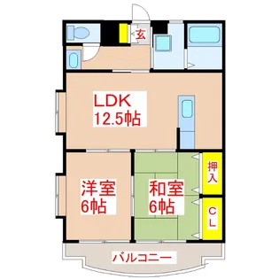 パームビーチ重富【2階】の間取り