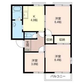 チェリーハイツB【2階】の間取り