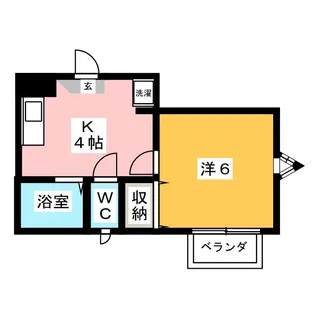 ヴィラ材木座【3階】の間取り