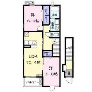インプレス高杉I【1階】の間取り