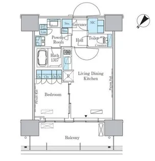 HARUMIFLAG PORT VILLAGE C棟【7階】の間取り