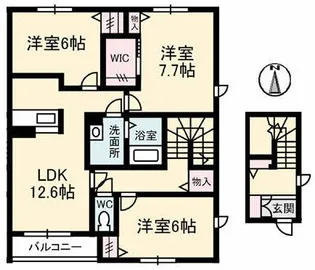 サン・プレジオ 優【2階】の間取り