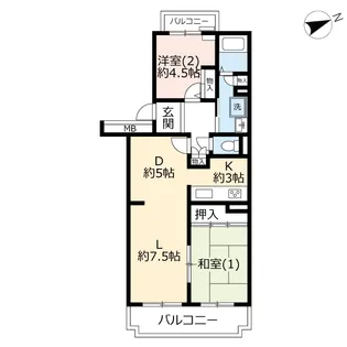 URプラザ新小金井【2階】の間取り