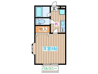 グランツ宮城野【2階】の間取り