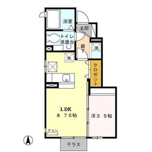 サンヒルズもえぎ台【1階】の間取り