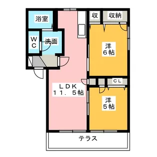 エーデルハイムC【1階】の間取り