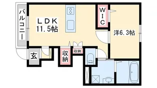 パインフォレスト浜の宮II【1階】の間取り