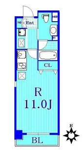 ウェルカーサ横浜関内【3階】の間取り