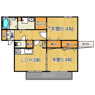 シャーメゾン田川北【2階】の間取り