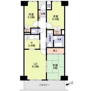 イーストヒル町屋【13階】の間取り