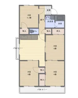 コーポ幸II【4階】の間取り