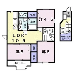 ヴィラ・クレスト【2階】の間取り