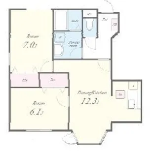 アメニティハウスB【1階】の間取り