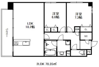 オルト神戸【3階】の間取り