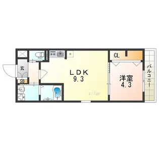 H-maison歌島橋I【3階】の間取り