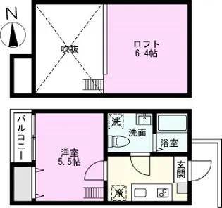 Place(ぷれいす)氷川町【2階】の間取り