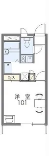 レオパレスルミエールはらだ【1階】の間取り