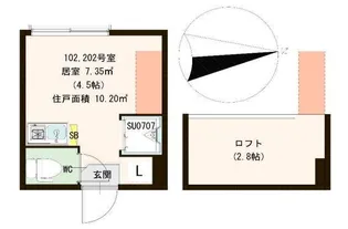 ハーモニーテラス高田馬場II【1階】の間取り