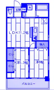 iランド川崎【8階】の間取り