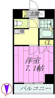 オスタペ【6階】の間取り