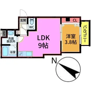 EPガーデン本中山【4階】の間取り