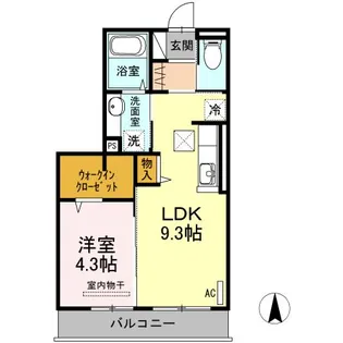 パーチェ B棟【1階】の間取り