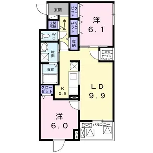 ハレルアナ【3階】の間取り