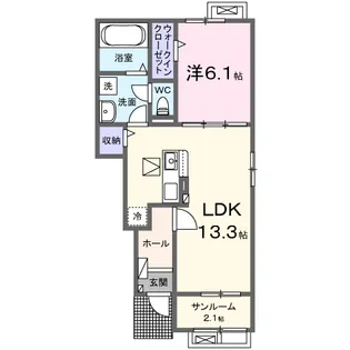 クレシア【1階】の間取り