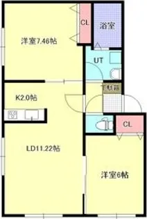 A BOND発寒【2階】の間取り