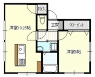 ビバライフ千代町【1階】の間取り