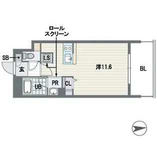 リフェスタ渡辺通【6階】の間取り