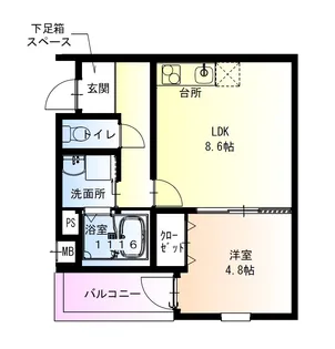 フジパレス和泉大宮駅南 2番館【3階】の間取り