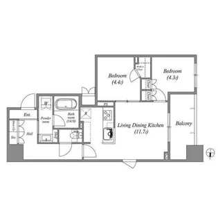 ASMACI MAISON両国II【7階】の間取り