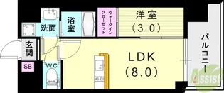 ワールドアイ神戸ハーバーランドIII【5階】の間取り