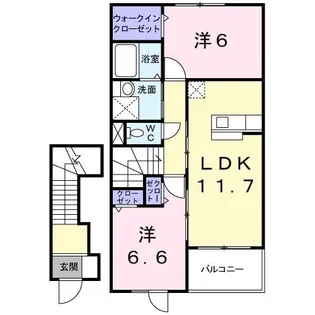 プラティークI【2階】の間取り